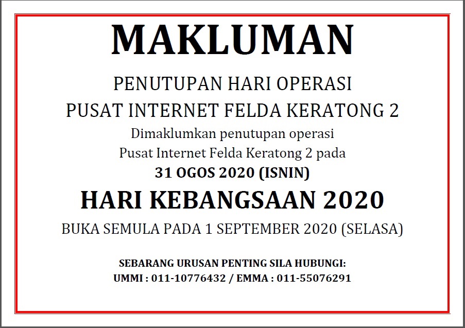 HARI KEBANGSAAN 2020