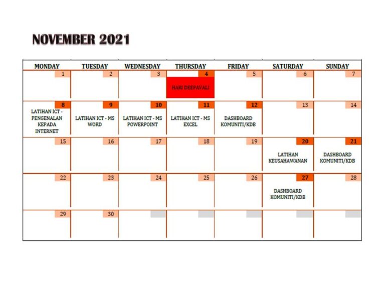 JADUALAKTIVITINOVEMBER21